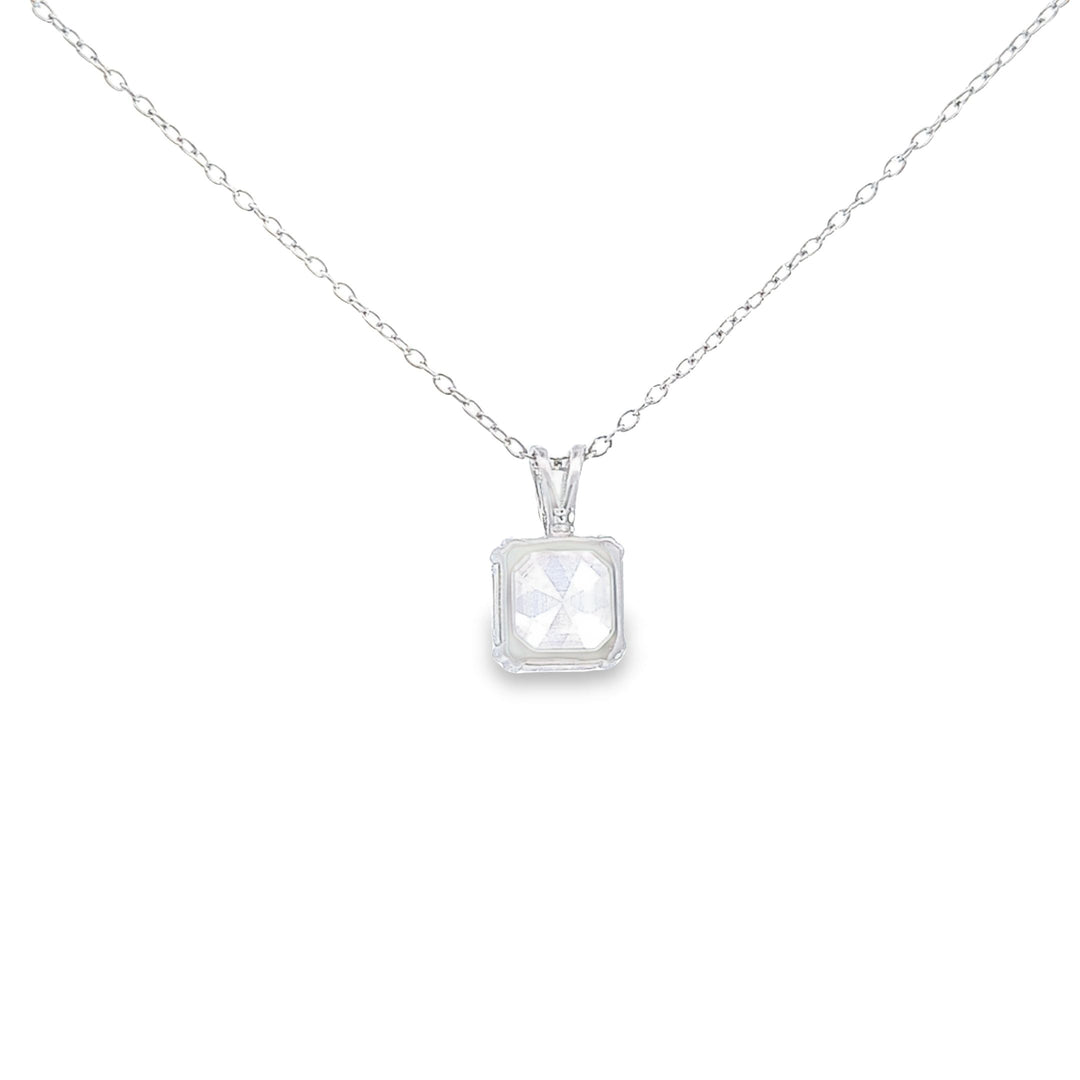 Sterling silver CZ square pendant 36923 - Armin Lowe Jewellers