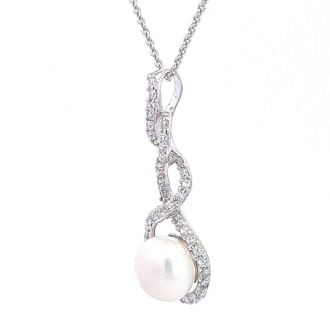 CZ & Cultured Pearl pendant 36945