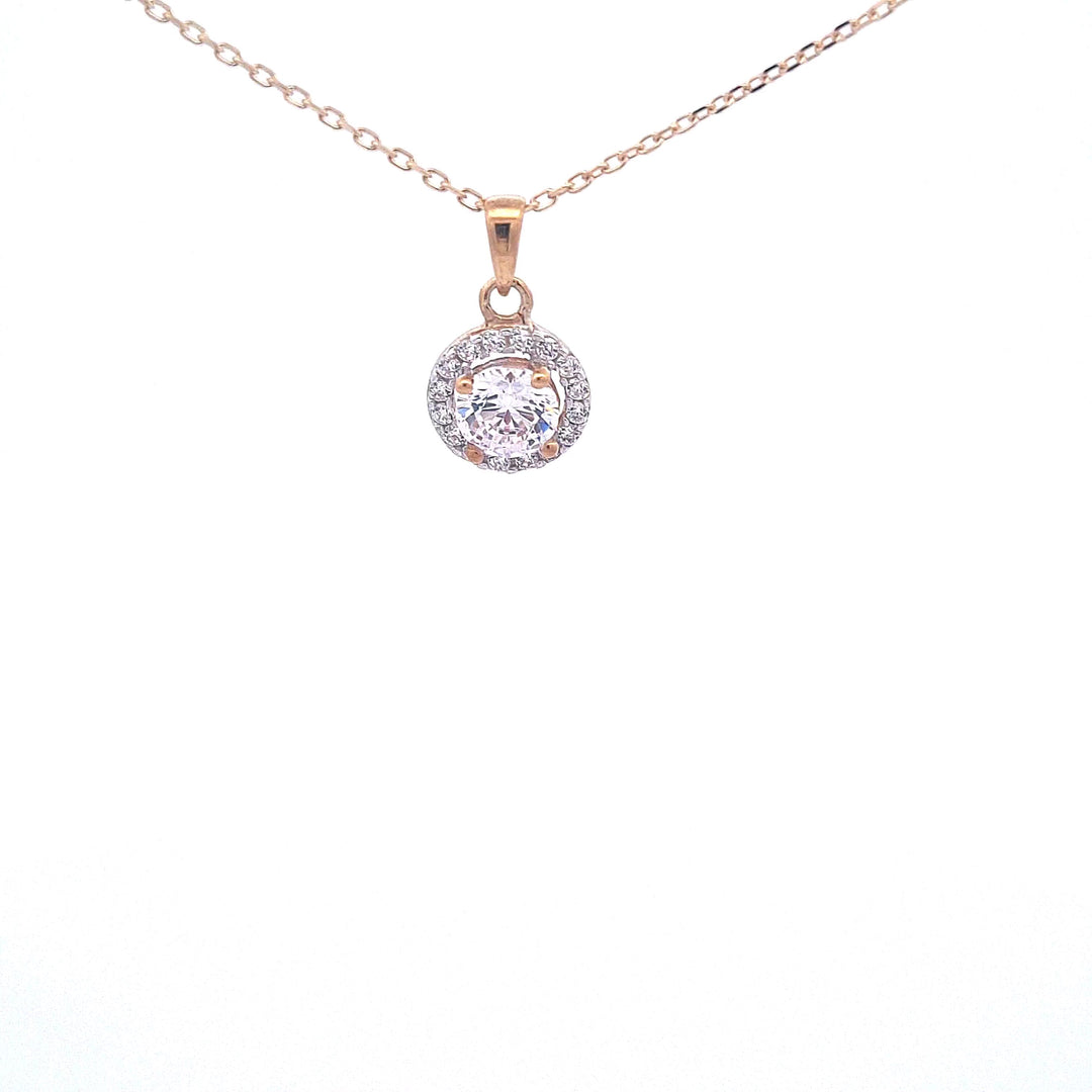 Gold Halo pendant 36108 - Armin Lowe Jewellers