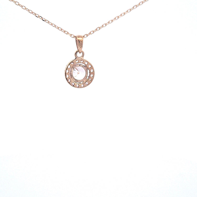 Gold Halo pendant 36108 - Armin Lowe Jewellers