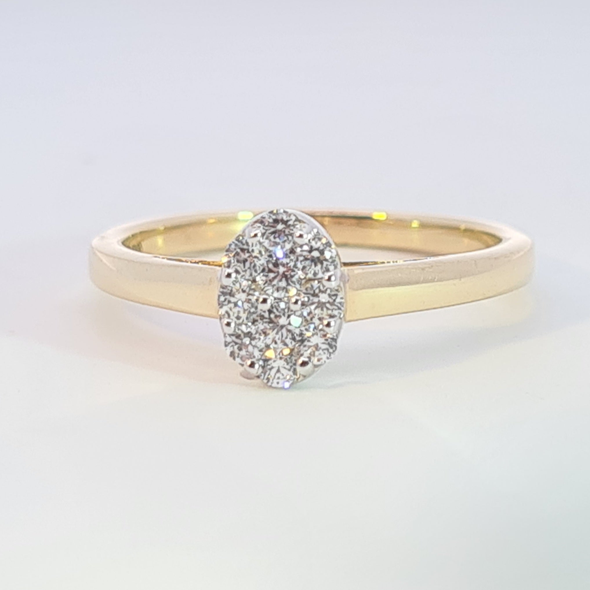 Exotic multi CZ oval ring 36728 - Armin Lowe Jewellers