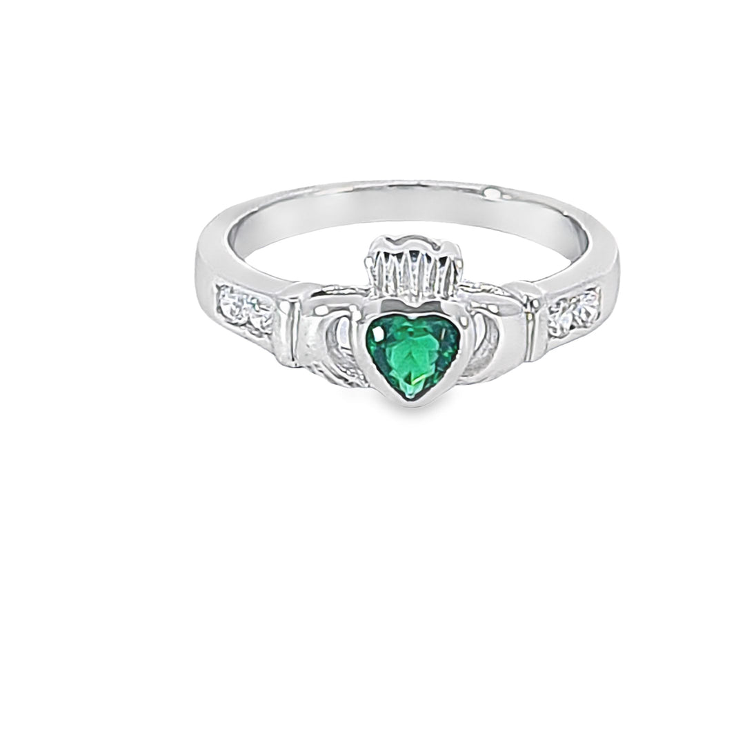 May Claddagh Birthstone ring 37144 - Armin Lowe Jewellers