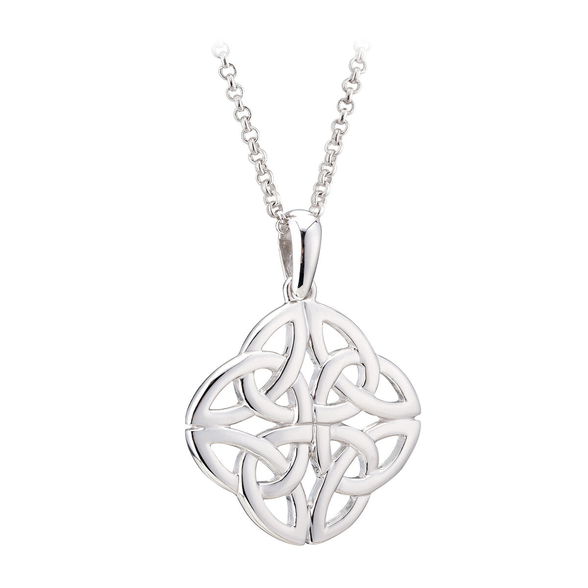 Sterling silver 4 Celtic Trinity knot pendant 26031 - Armin Lowe Jewellers