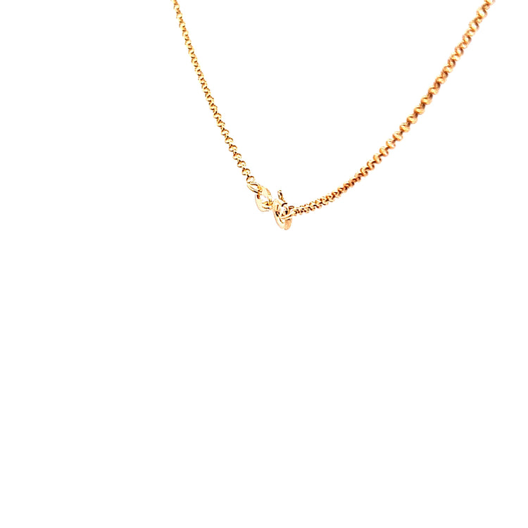 Gold toned sterling silver 20"/81cm fine bell chain 37477 - Armin Lowe Jewellers