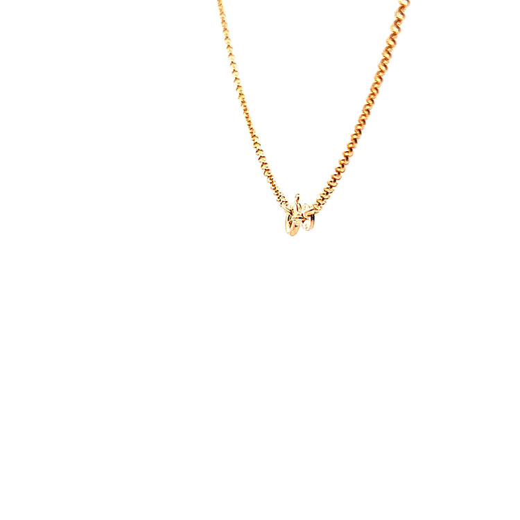 Gold toned sterling silver 20"/81cm fine bell chain 37477 - Armin Lowe Jewellers