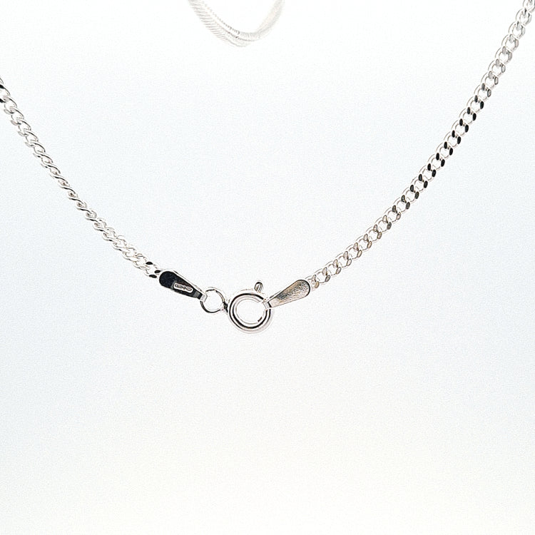 Sterling silver filed curb link, 1.75mm width 24"/61cm chain 27539 - Armin Lowe Jewellers