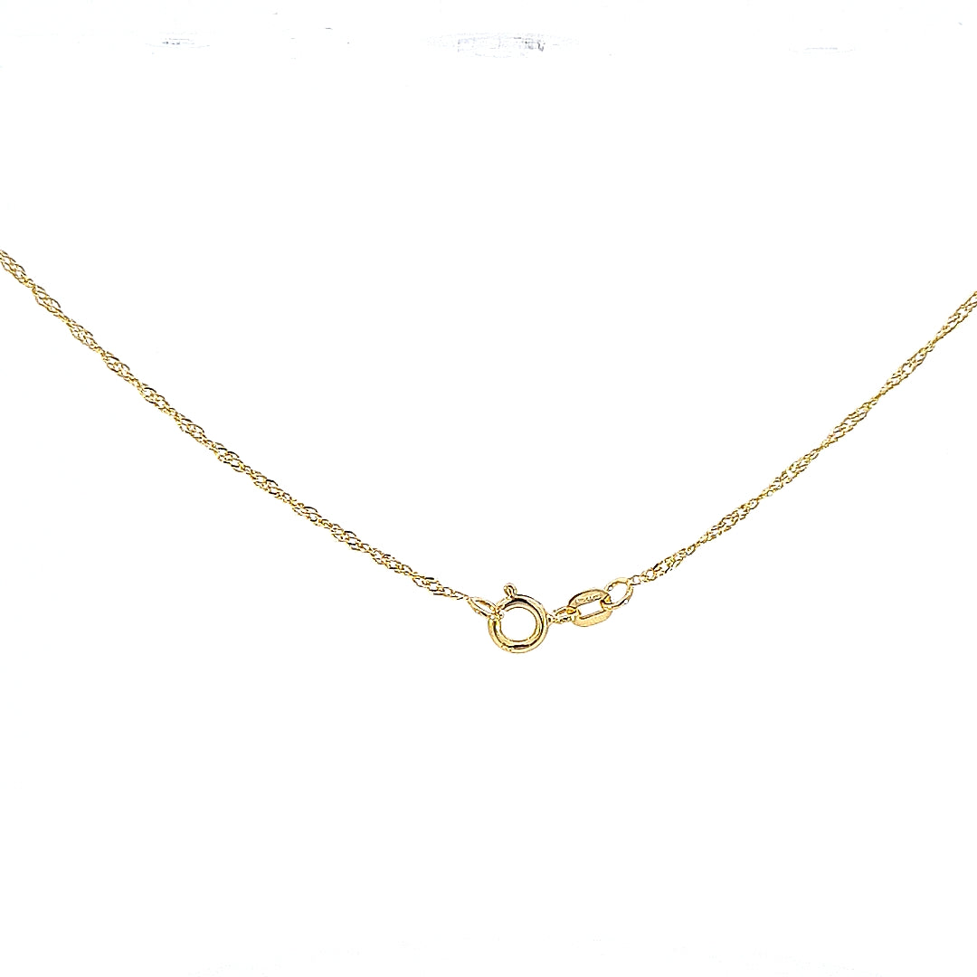 9ct gold Singapur twist chain, 20"/51cm 36606 - Armin Lowe Jewellers