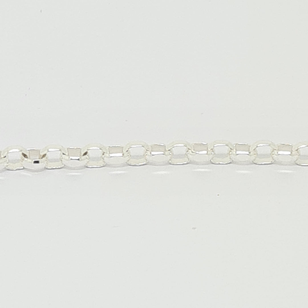 Sterling silver diamond cut chunky belcher chain 22"/56cm 28544