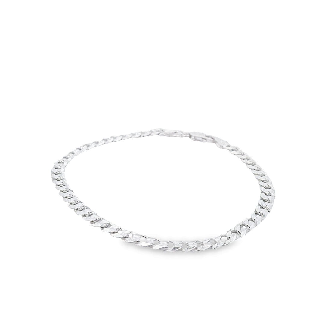 Gents length curb link bracelet in sterling silver 28559 - Armin Lowe Jewellers