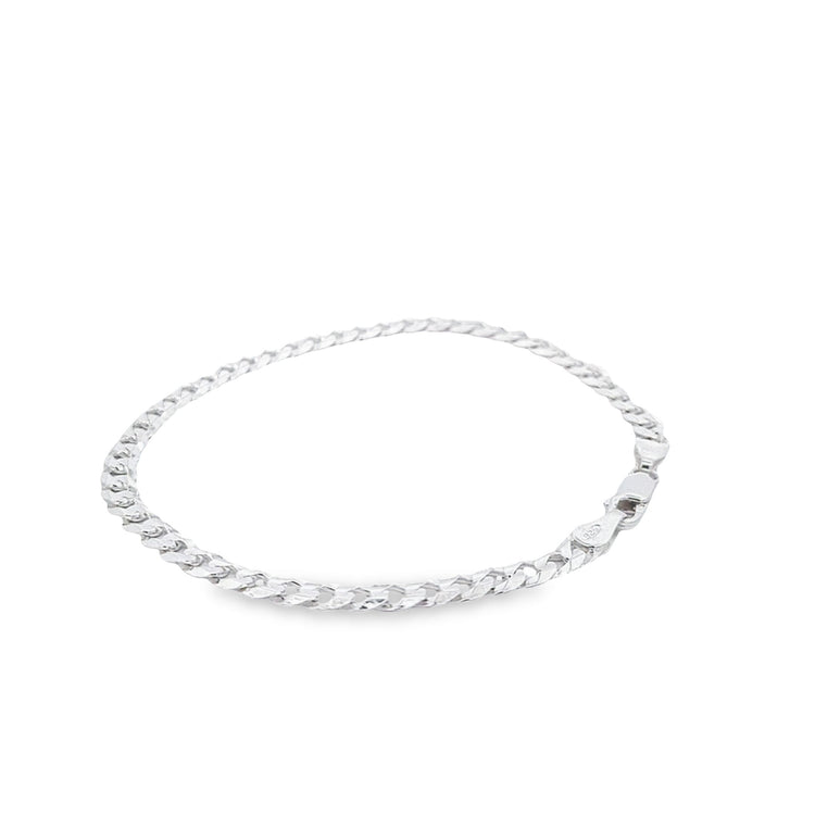 Gents length curb link bracelet in sterling silver 28559 - Armin Lowe Jewellers