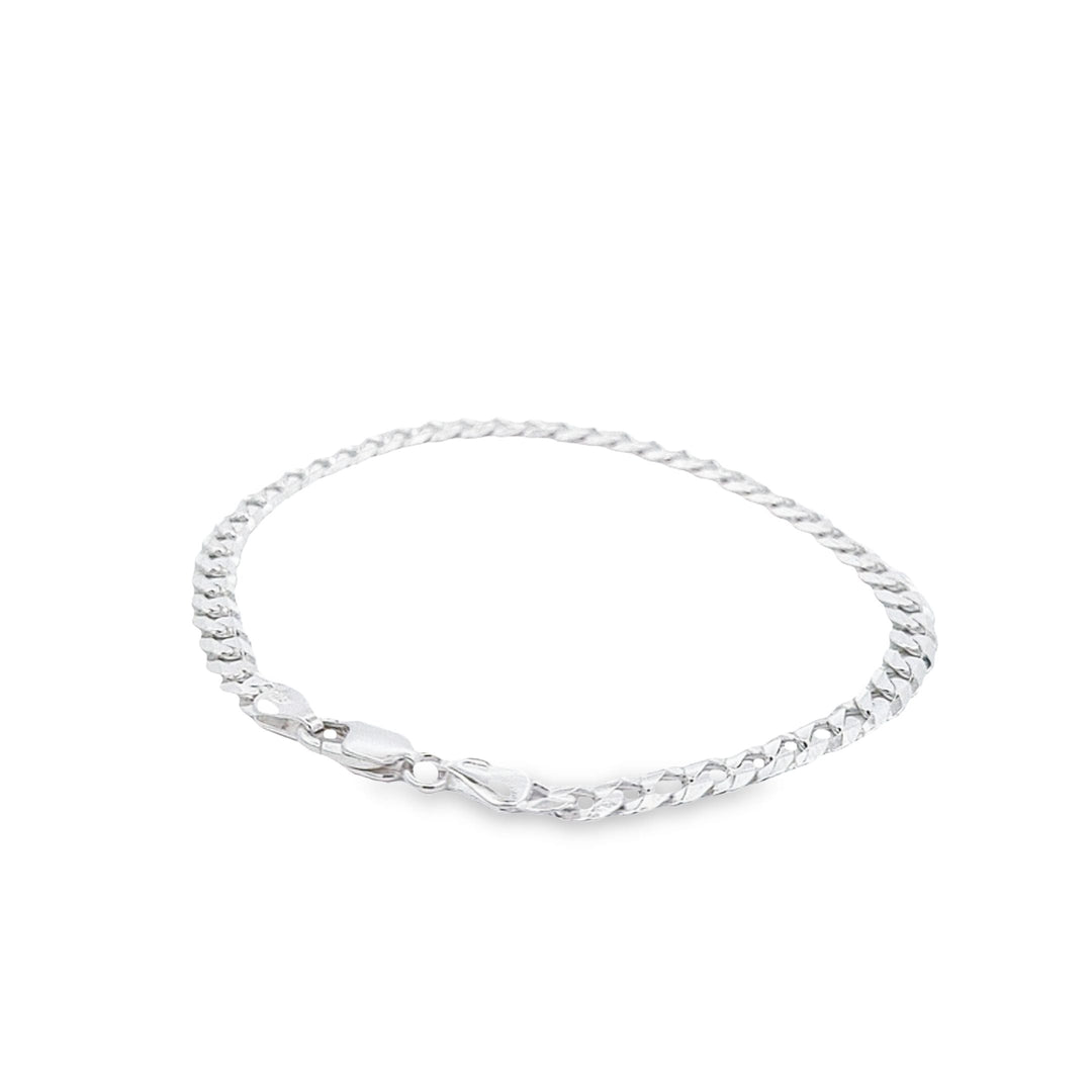 Gents length curb link bracelet in sterling silver 28559 - Armin Lowe Jewellers