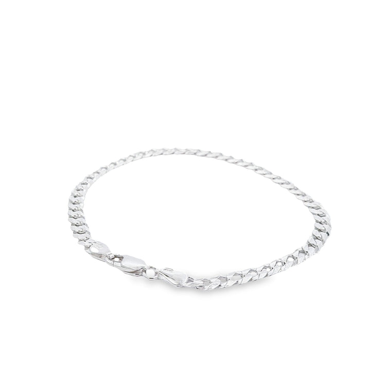 Gents length curb link bracelet in sterling silver 28559 - Armin Lowe Jewellers