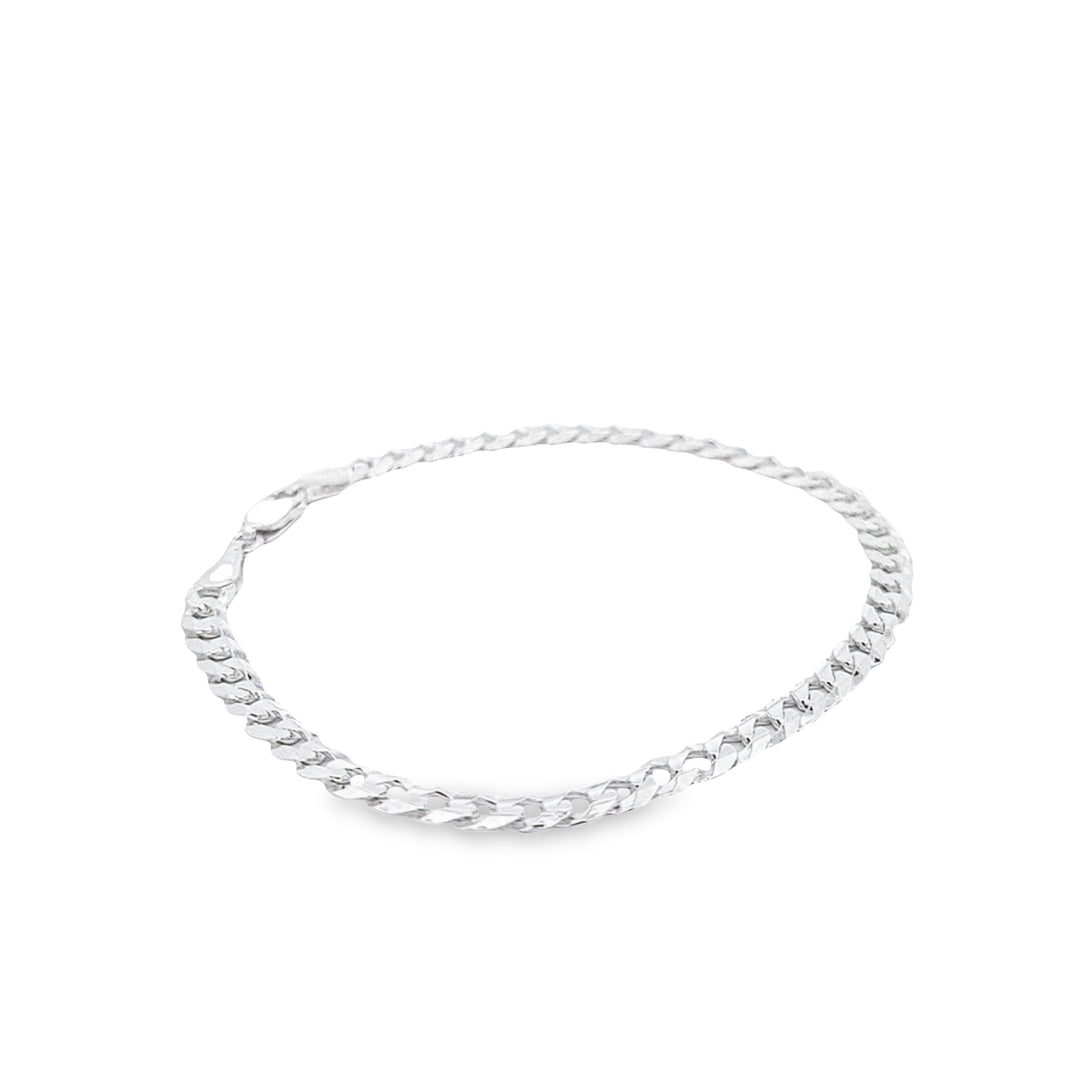 Gents length curb link bracelet in sterling silver 28559 - Armin Lowe Jewellers