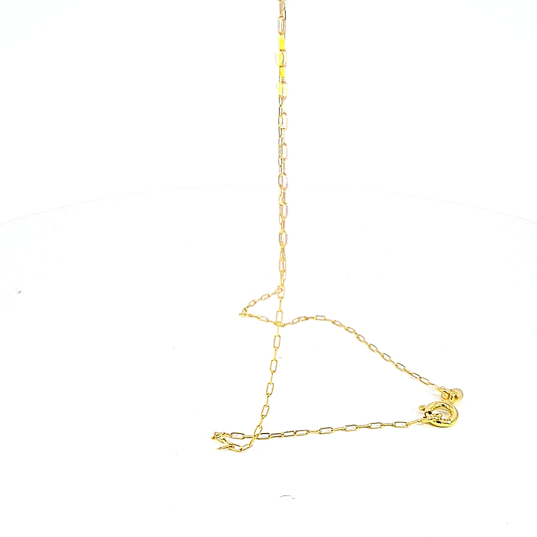 9ct gold 18"/46cm Paper link chain 36584 - Armin Lowe Jewellers