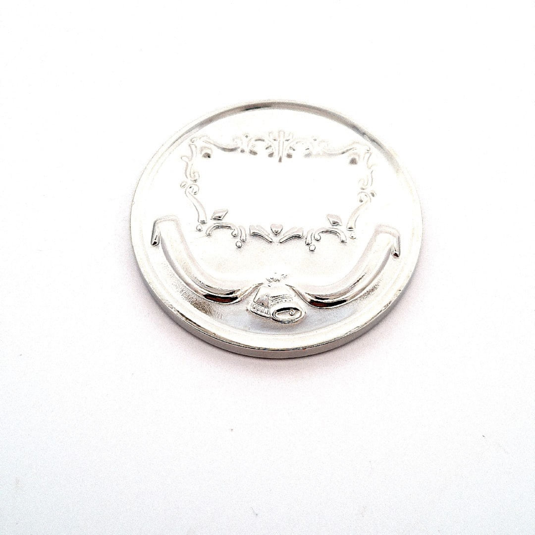 Silver plated wedding coin 36668 - Armin Lowe Jewellers