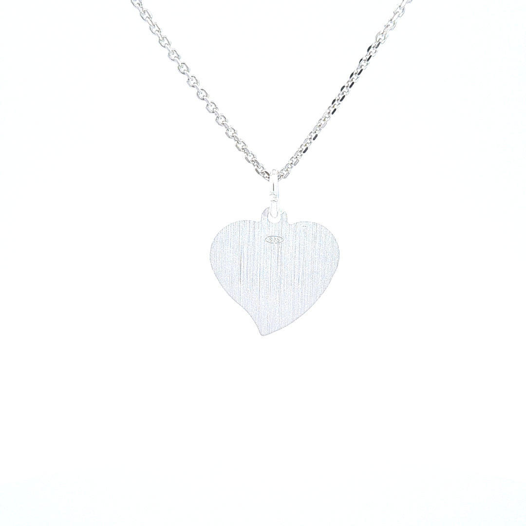 Satin heart engraveable pendant 35654 - Armin Lowe Jewellers