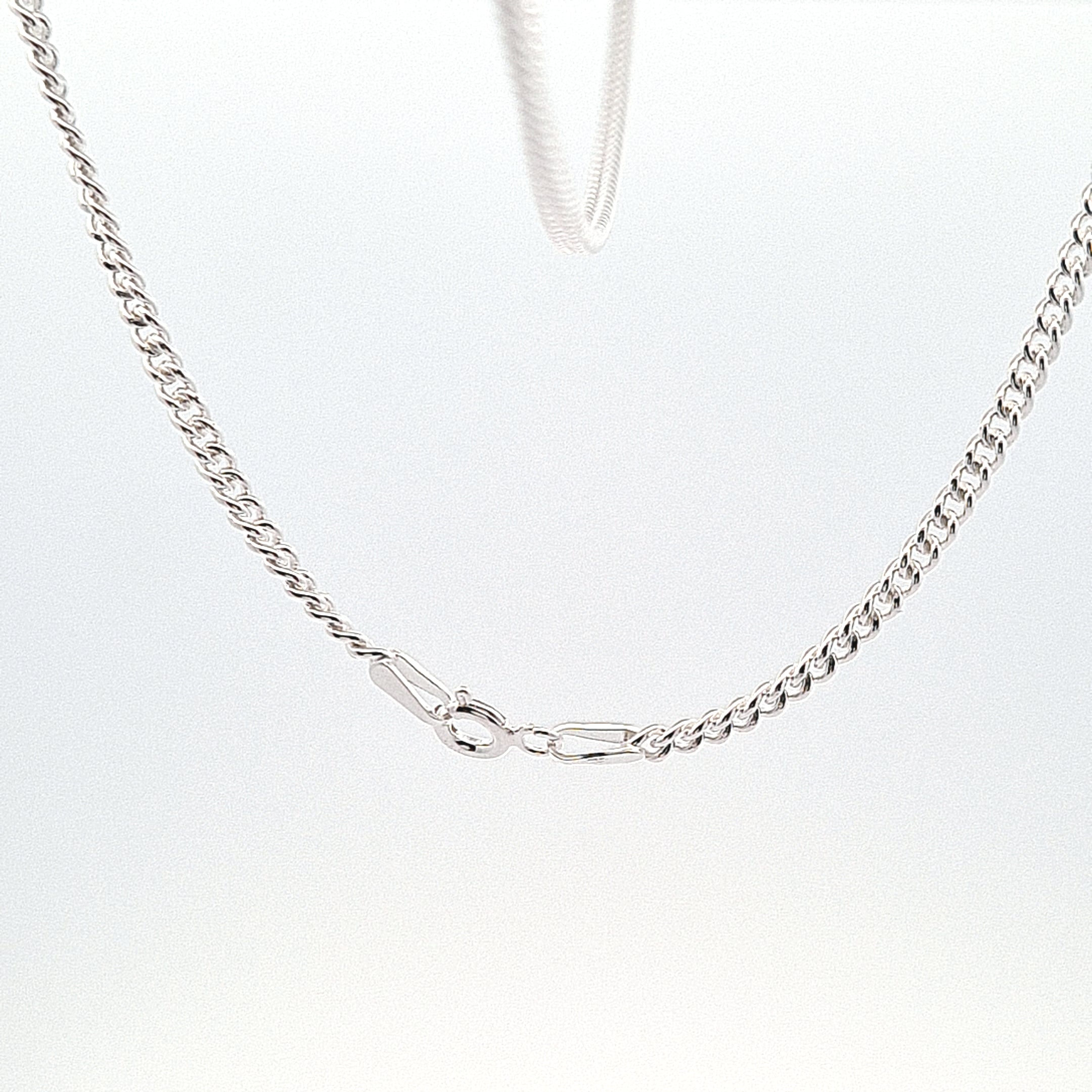 20"/56cm Sterling Silver strong curb chain 34493 - Armin Lowe Jewellers