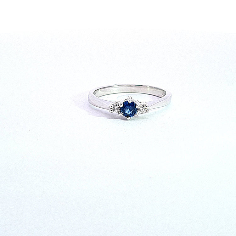 White gold Diamond & Sapphire Engagement ring 37032 - Armin Lowe Jewellers