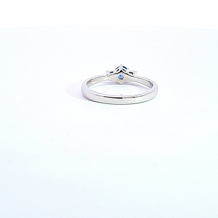 White gold Diamond & Sapphire Engagement ring 37032 - Armin Lowe Jewellers