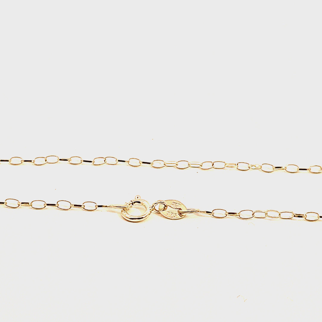 9ct gold micro bell chain18"/46cm 15255