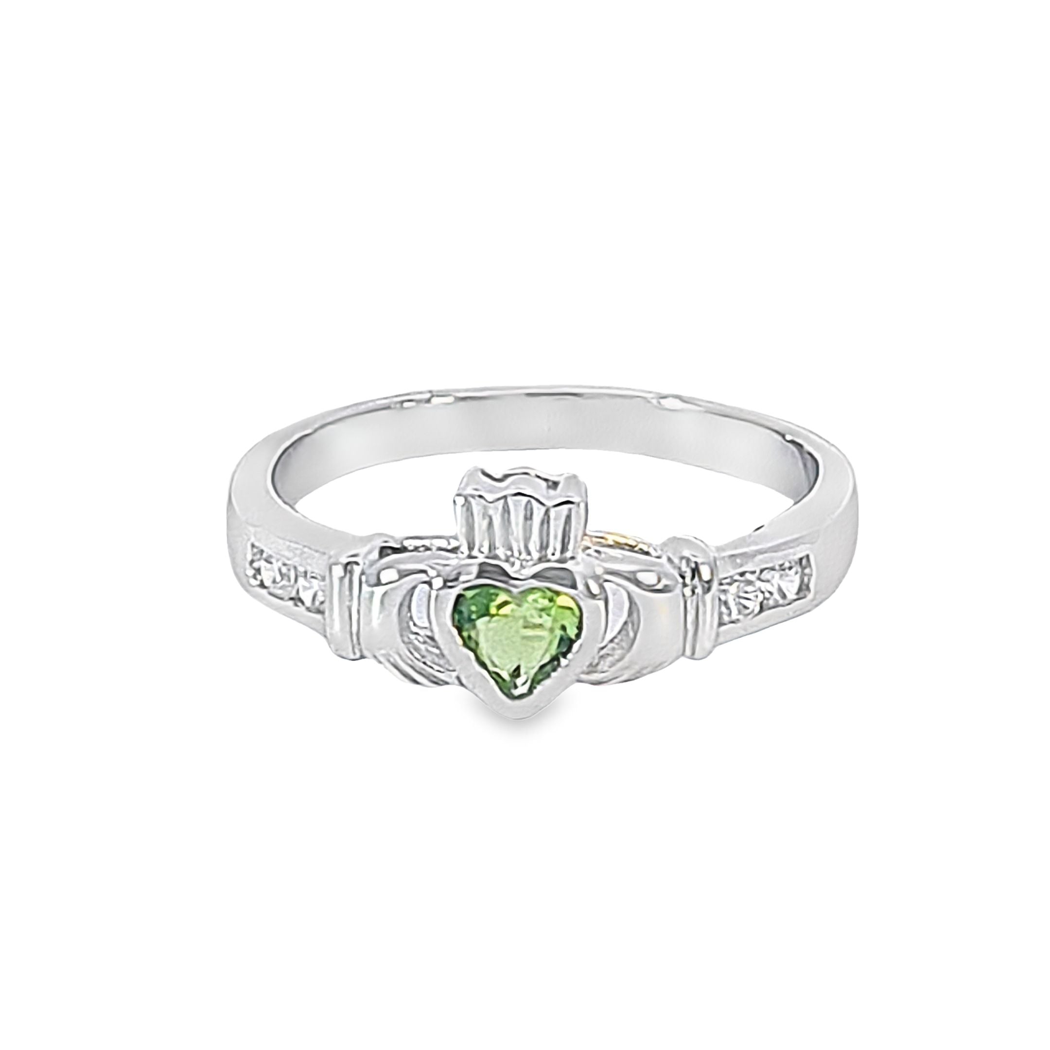 August  Claddagh Birthstone ring 37150 - Armin Lowe Jewellers