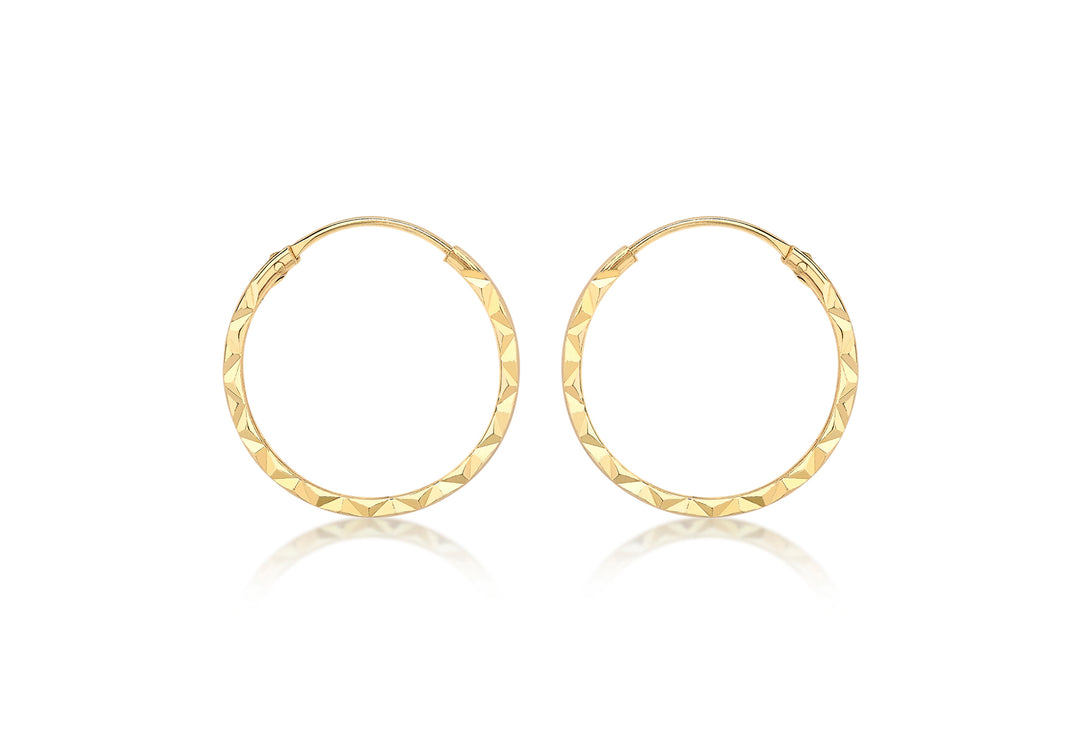 Gold small hoop earrings 35954 - Armin Lowe Jewellers