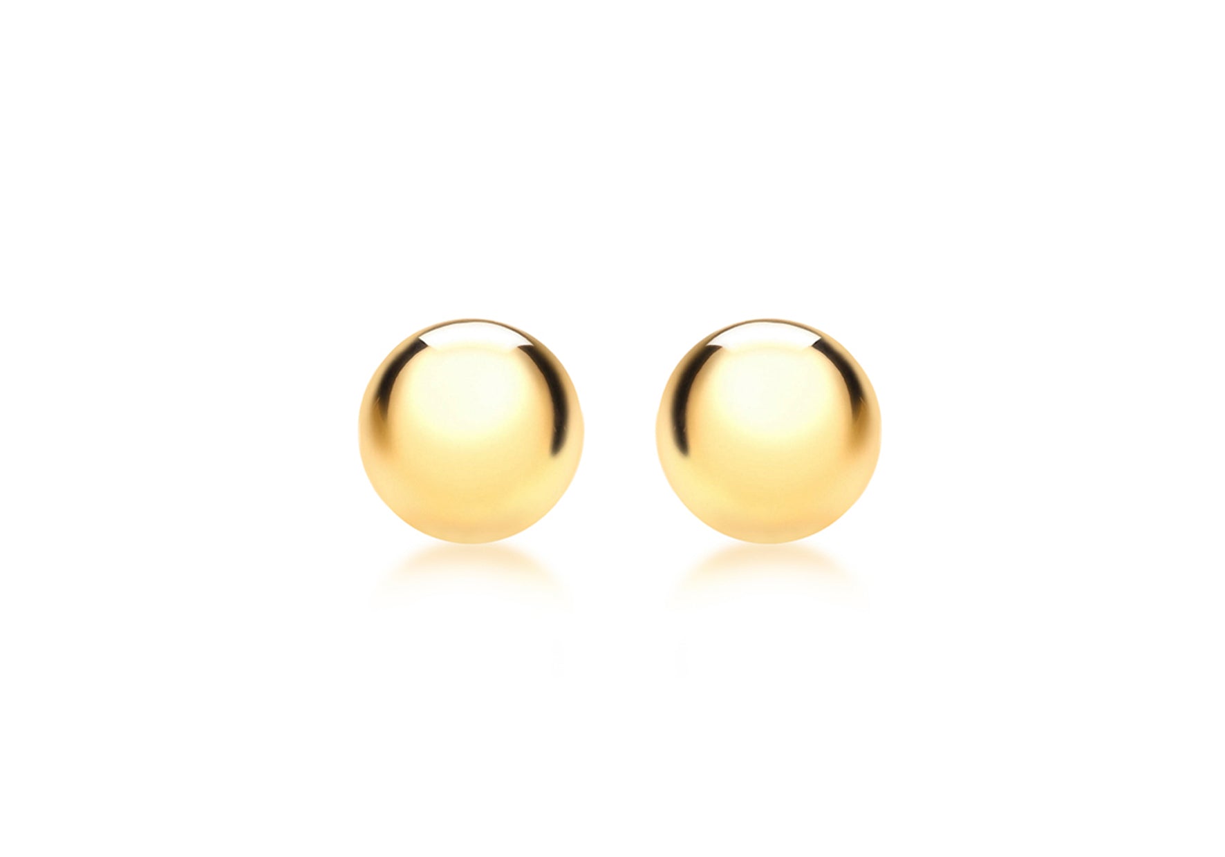 9ct yellow gold polished 4mm ball stud 34737 - Armin Lowe Jewellers