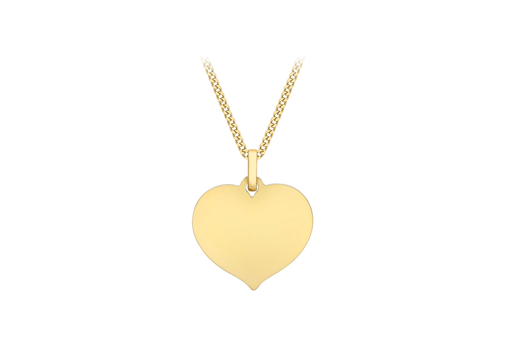 9ct gold polished Heart pendant 35782 34884 - Armin Lowe Jewellers