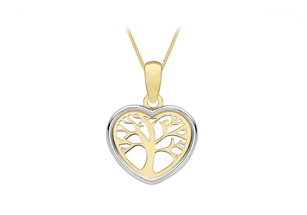 Gold Heart Tree of life Pendant 35753 34884 - Armin Lowe Jewellers