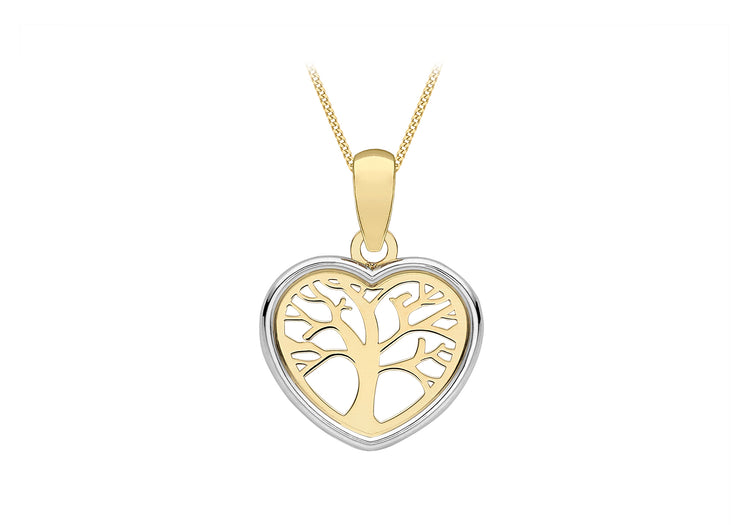 Gold Heart Tree of life Pendant 35753 34884 - Armin Lowe Jewellers