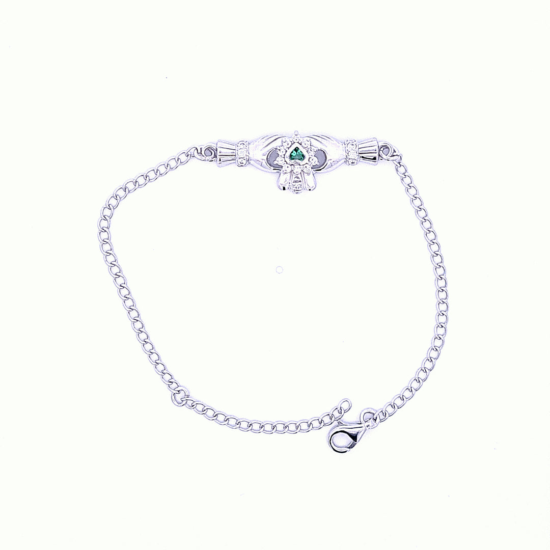 Ladies Claddagh Cluster bracelet 36223 - Armin Lowe Jewellers