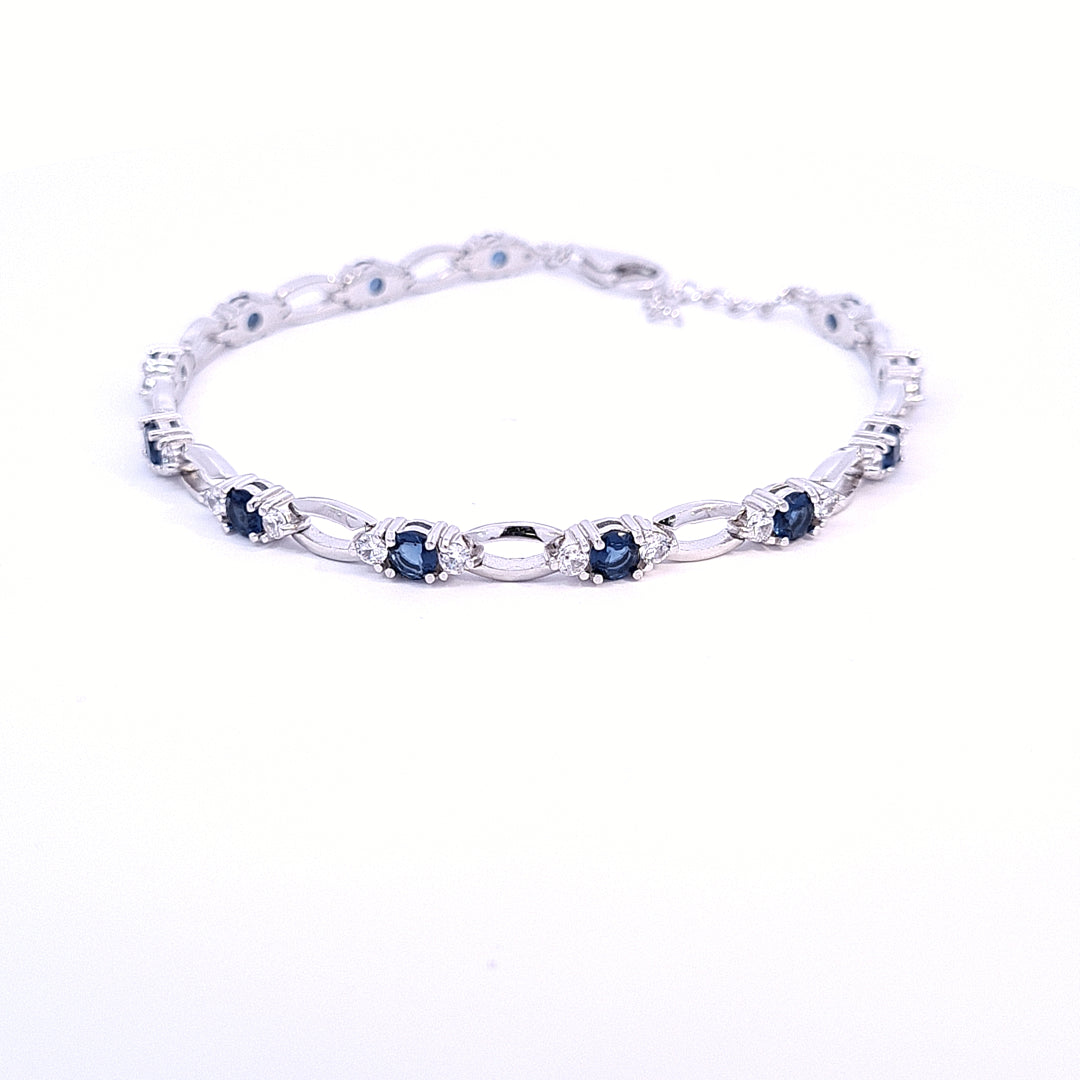 Sapphire Blue CZ bracelet 36126 - Armin Lowe Jewellers