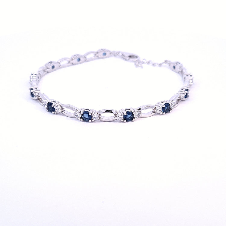 Sapphire Blue CZ bracelet 36126 - Armin Lowe Jewellers