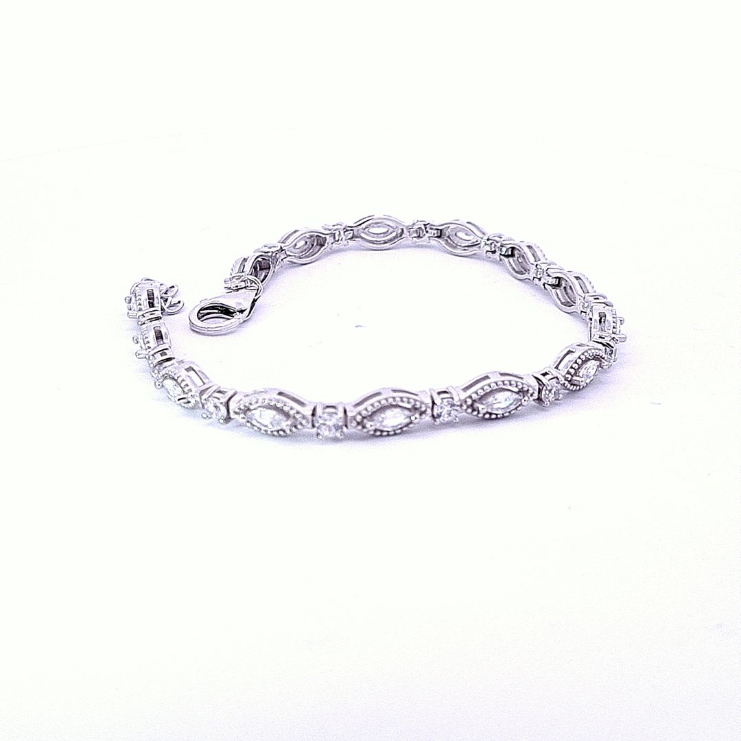 Marquise CZ Tennis bracelet 36116 - Armin Lowe Jewellers