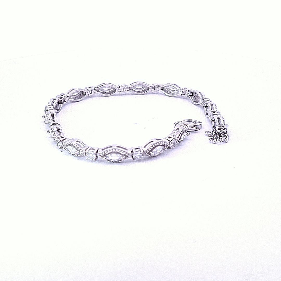 Marquise CZ Tennis bracelet 36116 - Armin Lowe Jewellers