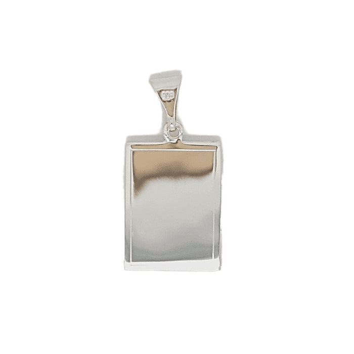 Book locket with engraving detail in sterling silver 34012 - Armin Lowe Jewellers