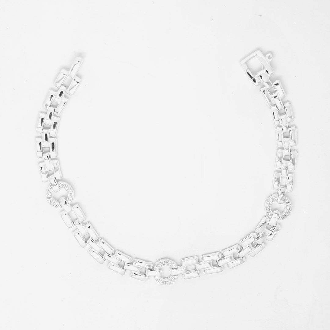 Sterling silver Panther link ladies bracelet 35637 - Armin Lowe Jewellers