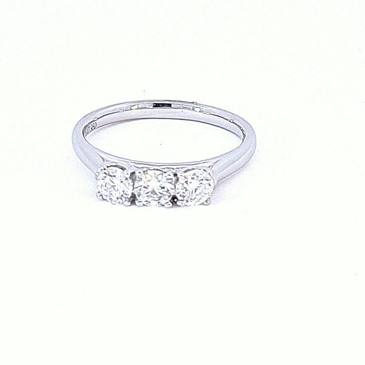 Platinum 3/4 carat Trilogy Lab Diamond Engagement ring 35860 - Armin Lowe Jewellers