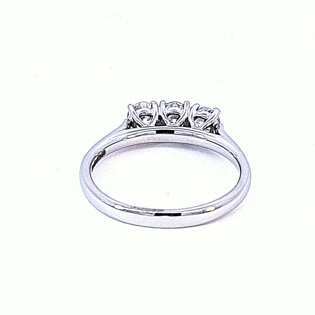 Platinum 3/4 carat Trilogy Lab Diamond Engagement ring 35860 - Armin Lowe Jewellers