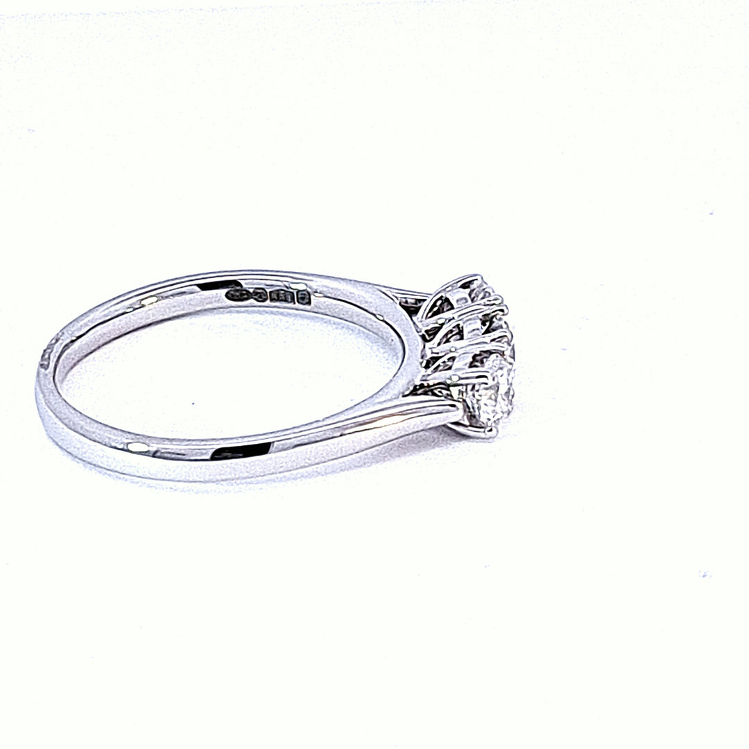 Platinum 3/4 carat Trilogy Lab Diamond Engagement ring 35860 - Armin Lowe Jewellers