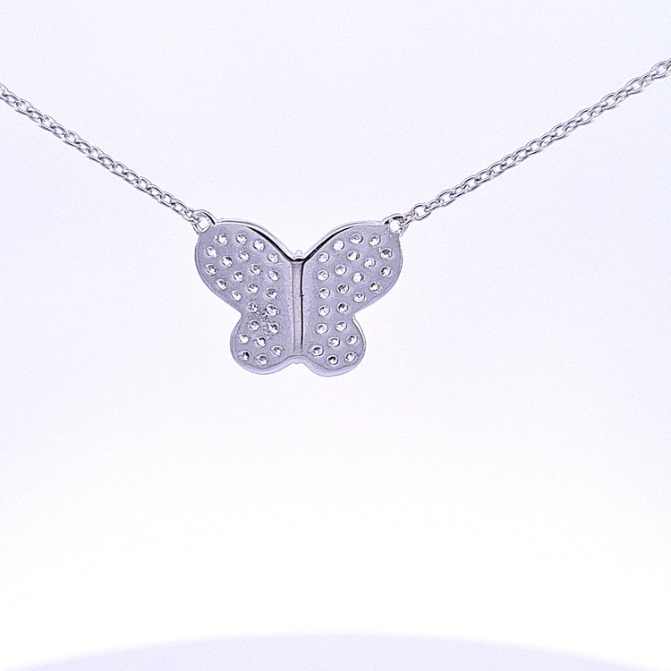 CZ Butterfly necklace 36140 - Armin Lowe Jewellers