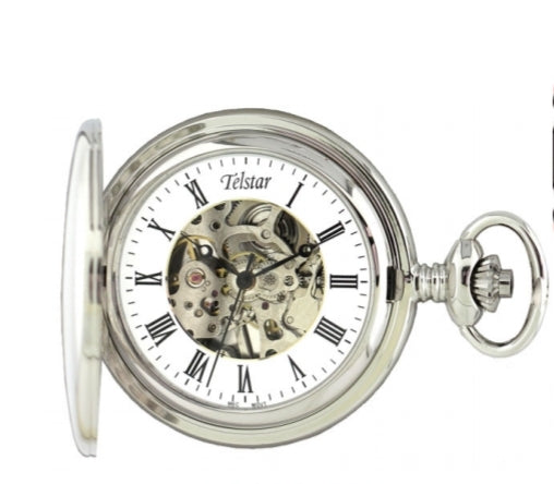 Telstar P9020 CSW pocket watch skeleton works 33979 - Armin Lowe Jewellers