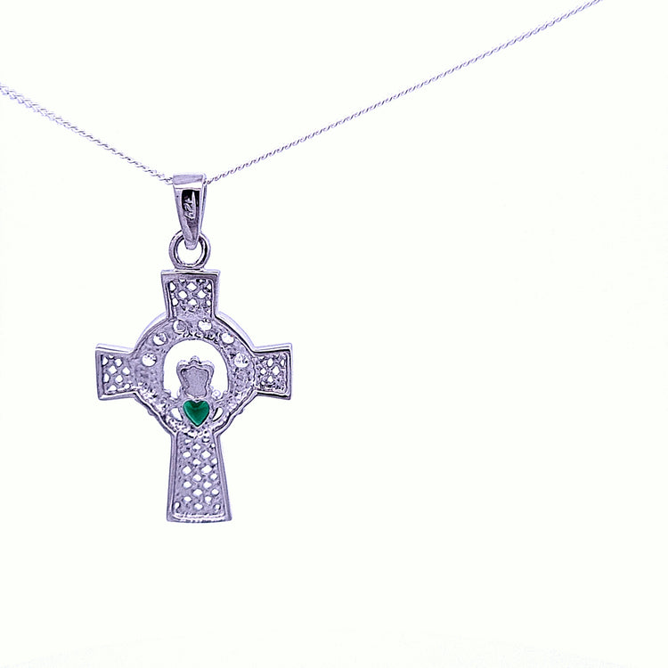 Claddagh & Celtic Cross pendant 36229 - Armin Lowe Jewellers