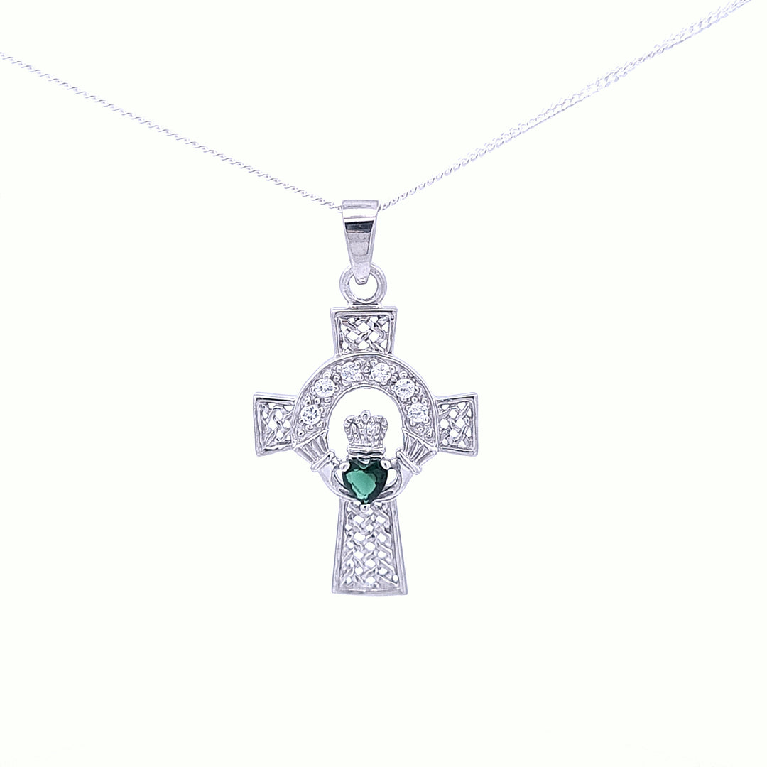 Claddagh & Celtic Cross pendant 36229 - Armin Lowe Jewellers