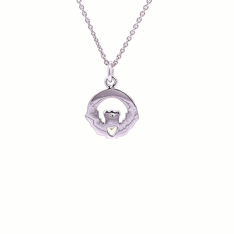 Sterling silver Claddagh August Birthstone pendant 33361 - Armin Lowe Jewellers