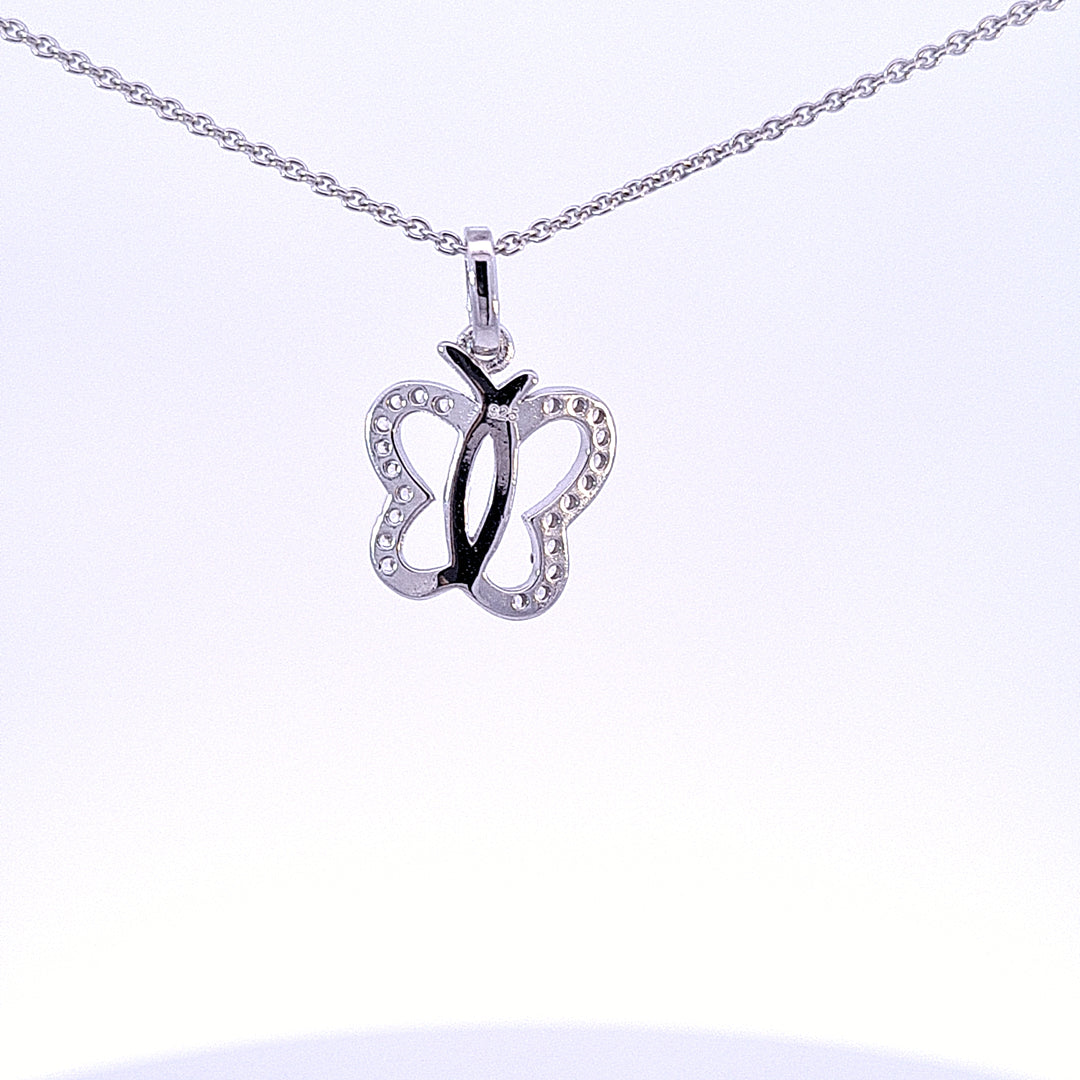 Open work Butterfly pendant 36141 - Armin Lowe Jewellers