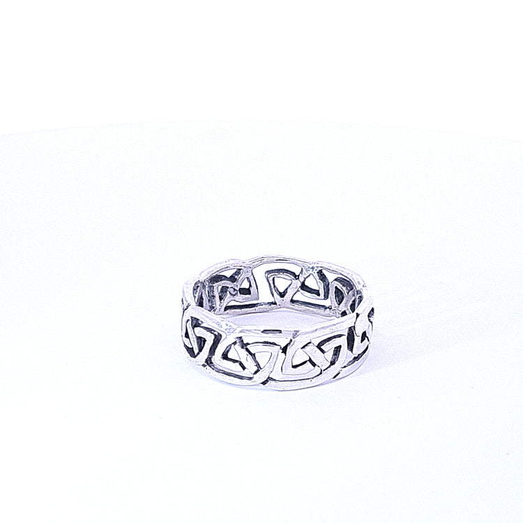 Mans Celtic open work ring 36202 - Armin Lowe Jewellers