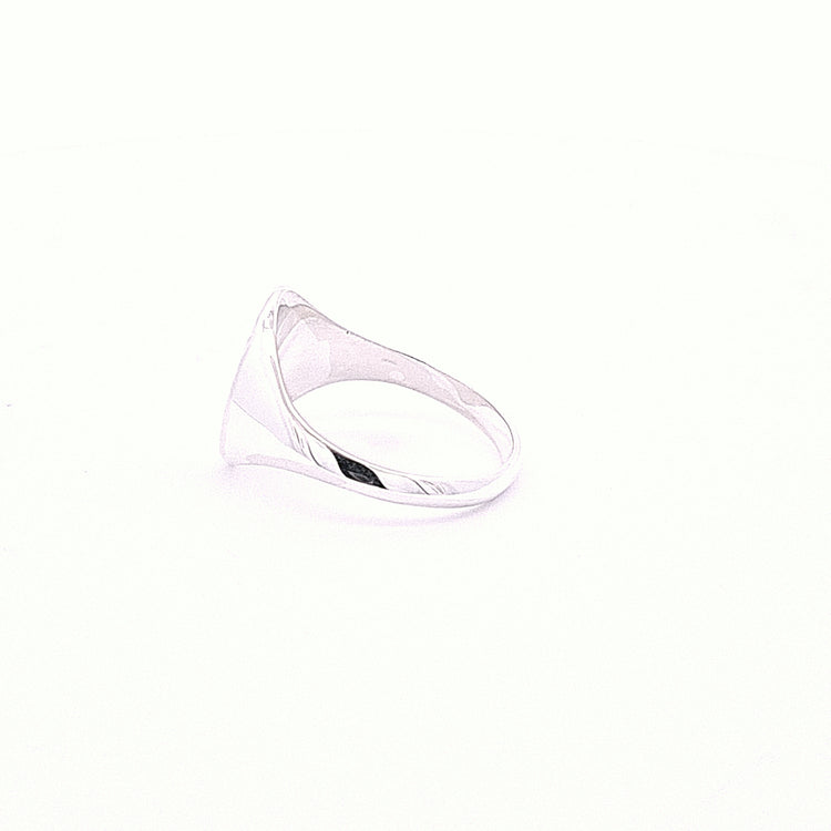 Oval Diagonal pattern signet ring 36162 - Armin Lowe Jewellers