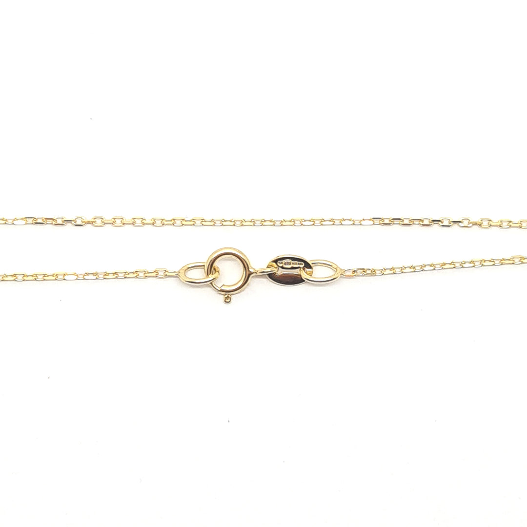 9ct gold diamond cut cable chain, 22"/56cm 35939 - Armin Lowe Jewellers