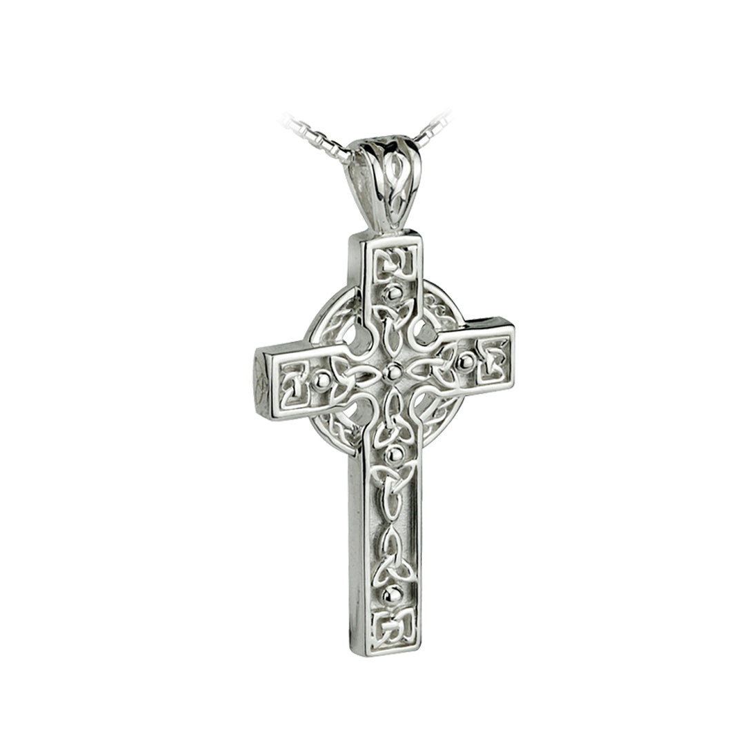 Sterling silver heavy Celtic cross pendant 26394 - Armin Lowe Jewellers